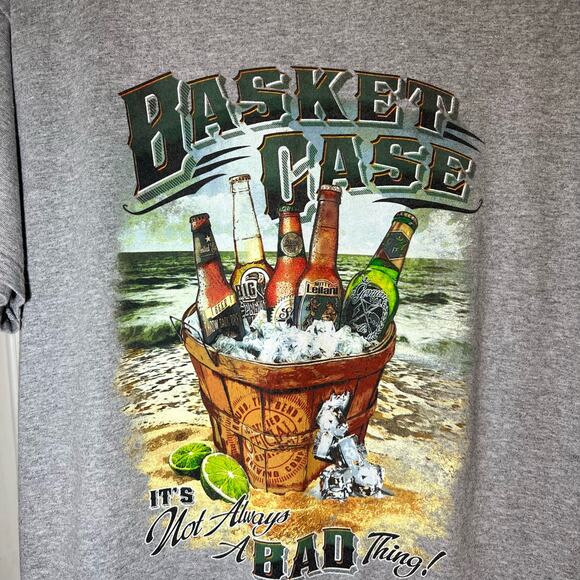 Men’s Gray “Basket Case” Beer Graphic T-Shirt Size Large - Picture 4 of 4